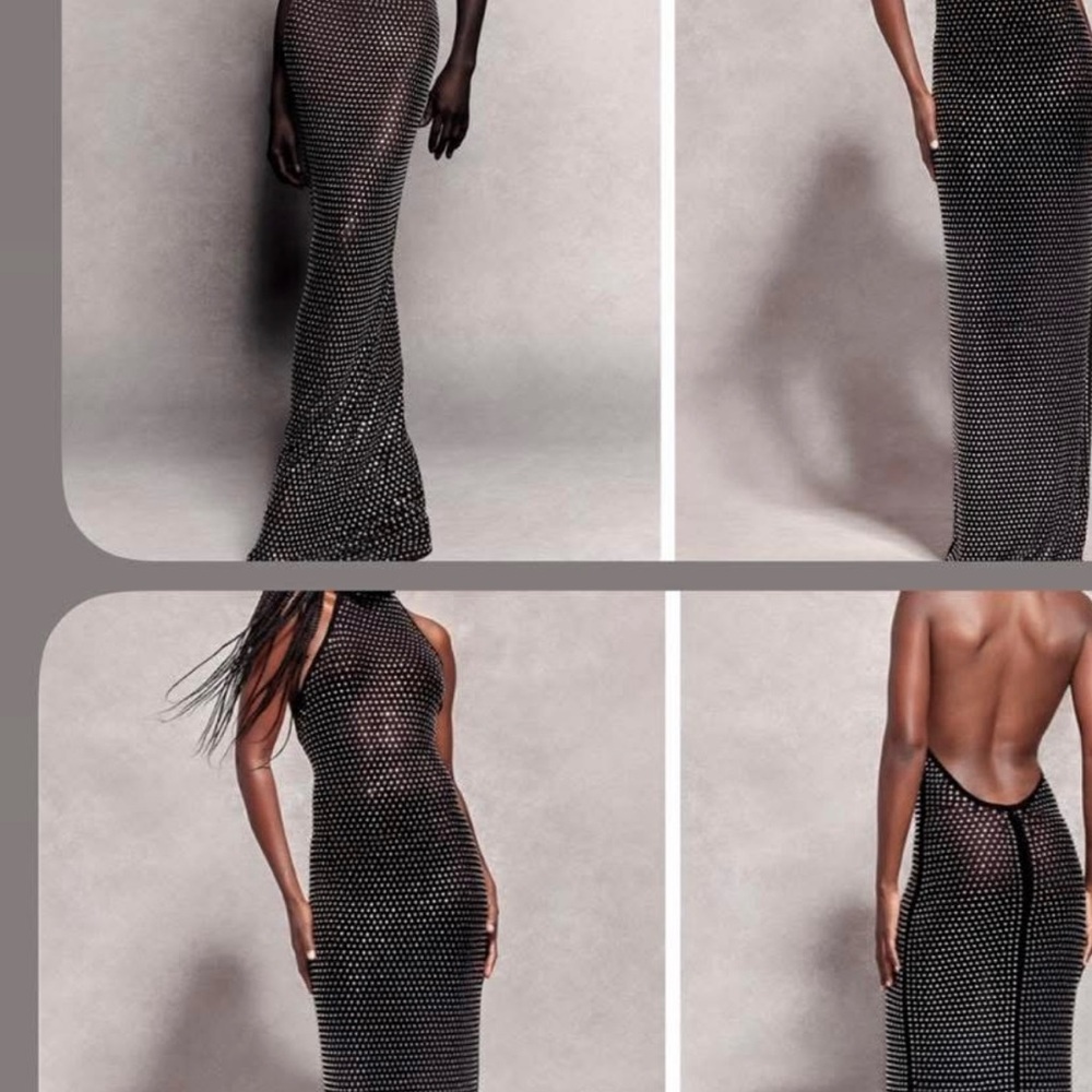 PrettyLittleThing Black Backless Halter Bodycon Dress